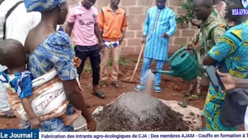 Fabrication d&rsquo;intrants agro-écologiques de CJA : des membres AJAM – Couffo en formation à Toviklin