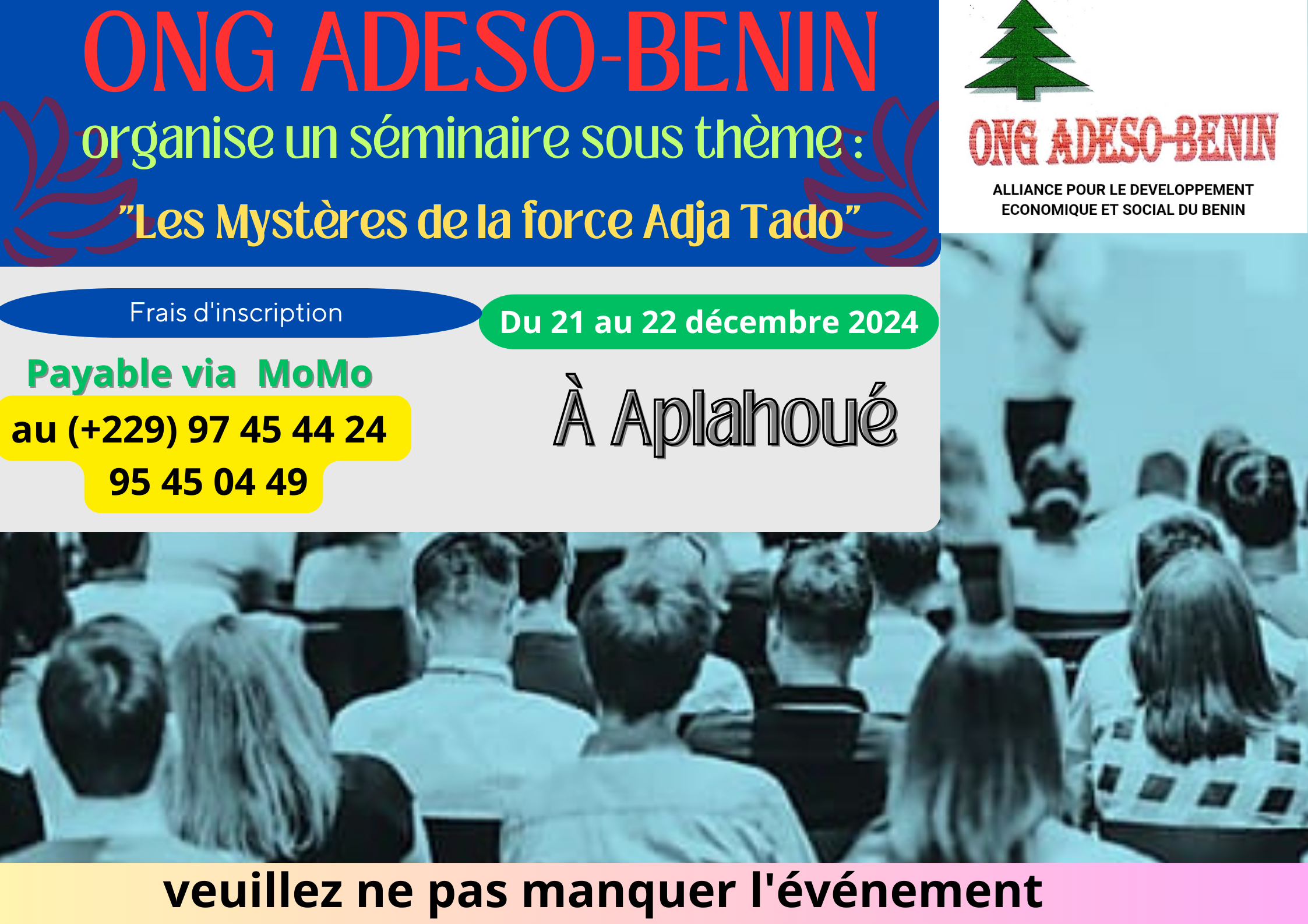 Les Mystères de la force Adja Tado, le thème du séminaire de l&rsquo;ONG ADESO-BENIN