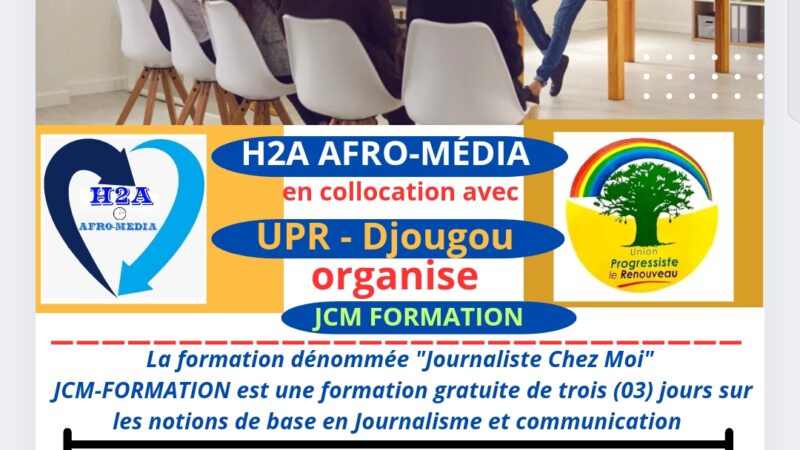 Formation sur les notions de base en Journalisme : l&rsquo;UPR Djougou sollicite JCM-FORMATION à la jeunesse de Djougou et environs