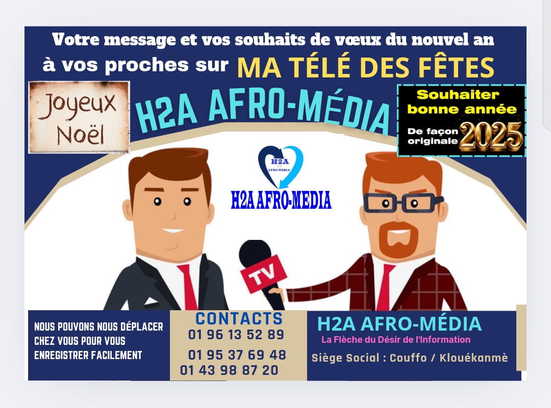 « Ma Télé des Fêtes » : votre message des vœux de fin d&rsquo;année en spot sur H2A AFRO-MÉDIA