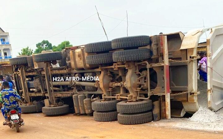 Commune de Klouékanmè : Accident de circulation ce matin au rond-point de la ville