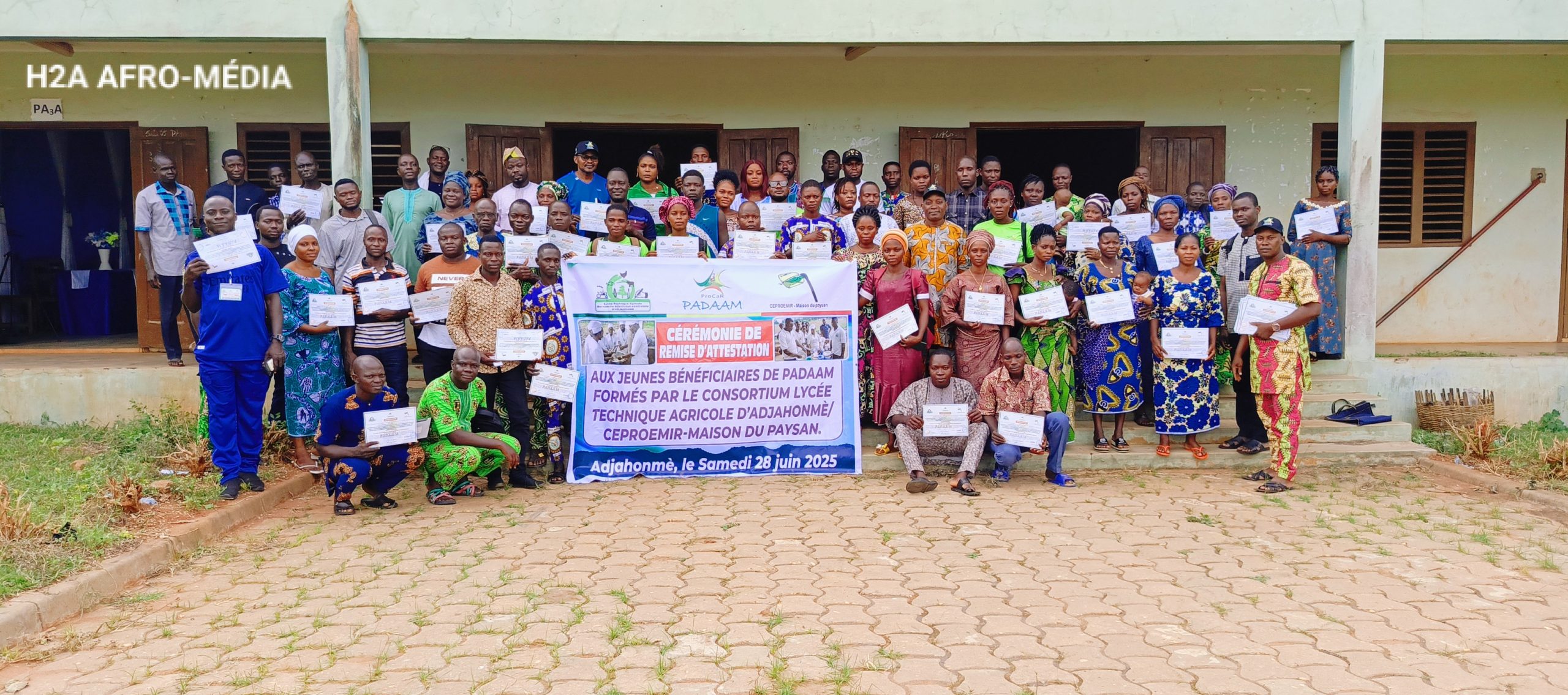 Fin de formation des bénéficiaires PADAAM et cérémonie de remise d&rsquo;attestation ce samedi au Lycée Technique Agricole d&rsquo;Adjahonmè