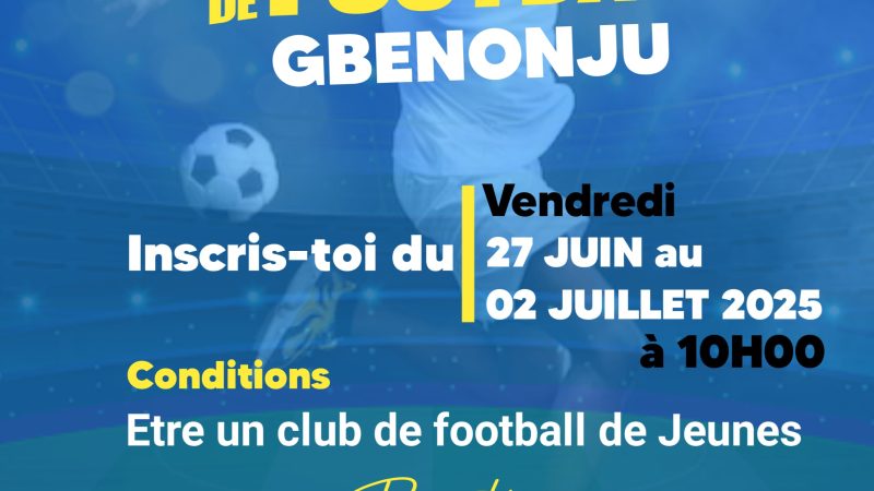 Tournoi de Football Gbénondju : Gédéon HOUNCHILO initie un événement sportif au service de l’unité de la jeunesse de Dogbo
