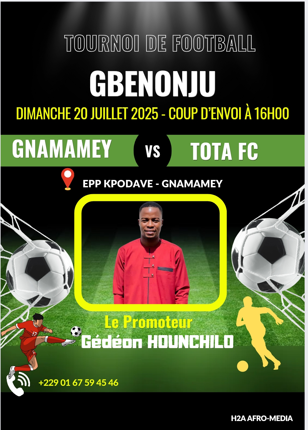 Football Dogbo : demarage du tournoi Gbenonju ce 20 juillet à Kpodavé Gnamamey