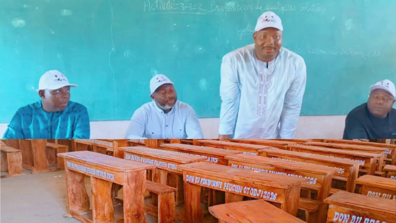 Éducation et œuvre sociale dans le Couffo : Trois collèges de Klouékanmè bénéficient de 120 tables-bancs offerts par Félicien Eviawè OTODJI