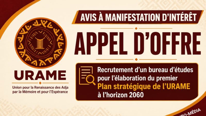 Avis à manifestation d&rsquo;intérêt : Recrutement d’un bureau d’études pour l’élaboration du premier Plan stratégique de l’URAME à l’horizon 2060